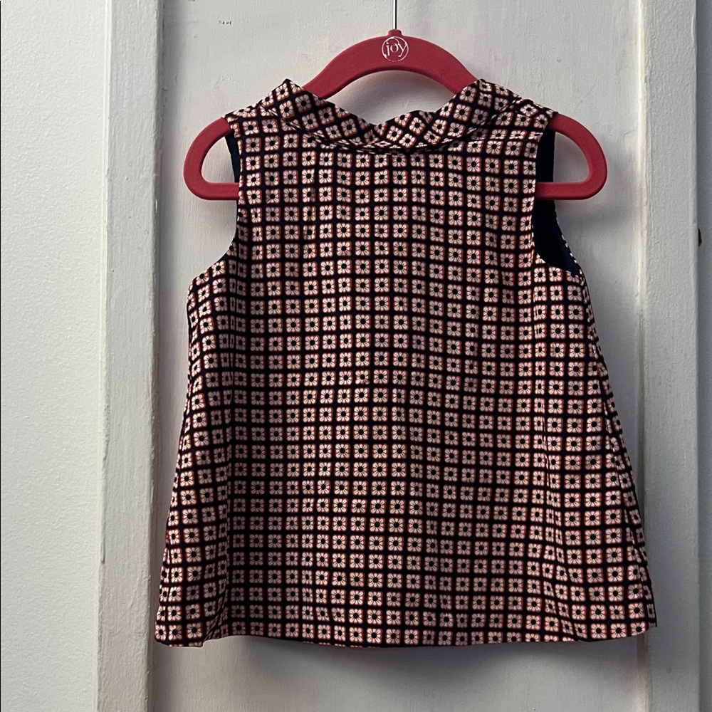 Janie and Jack Pink and Black Sleeveless Blouse